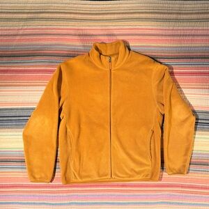 Uniqlo Men's full zip Mustard Fleece Jacket